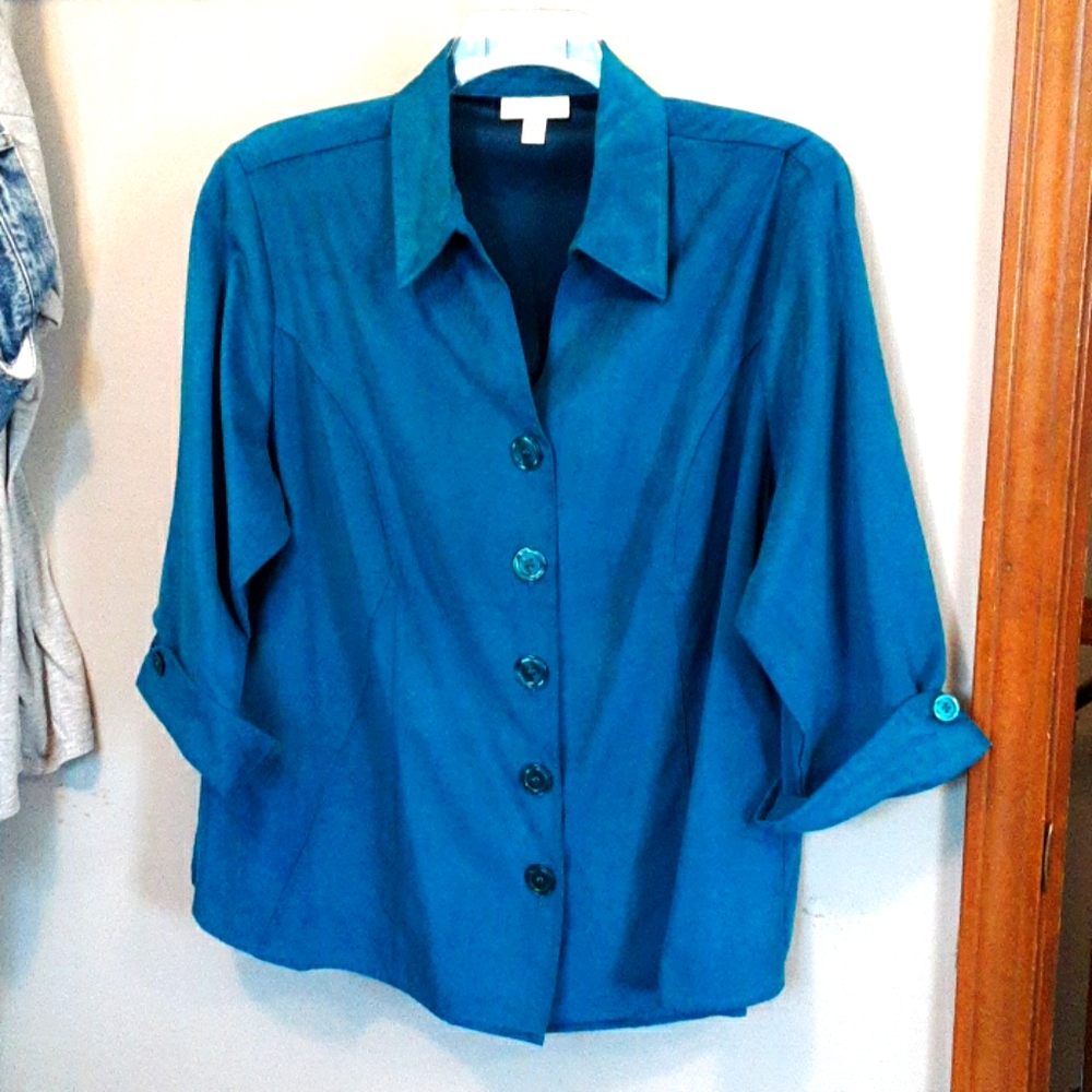 So Pretty Button-down suede Jacket  Very comfortable